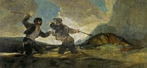Duelo a garrotazos, de Francisco de Goya y Luciente